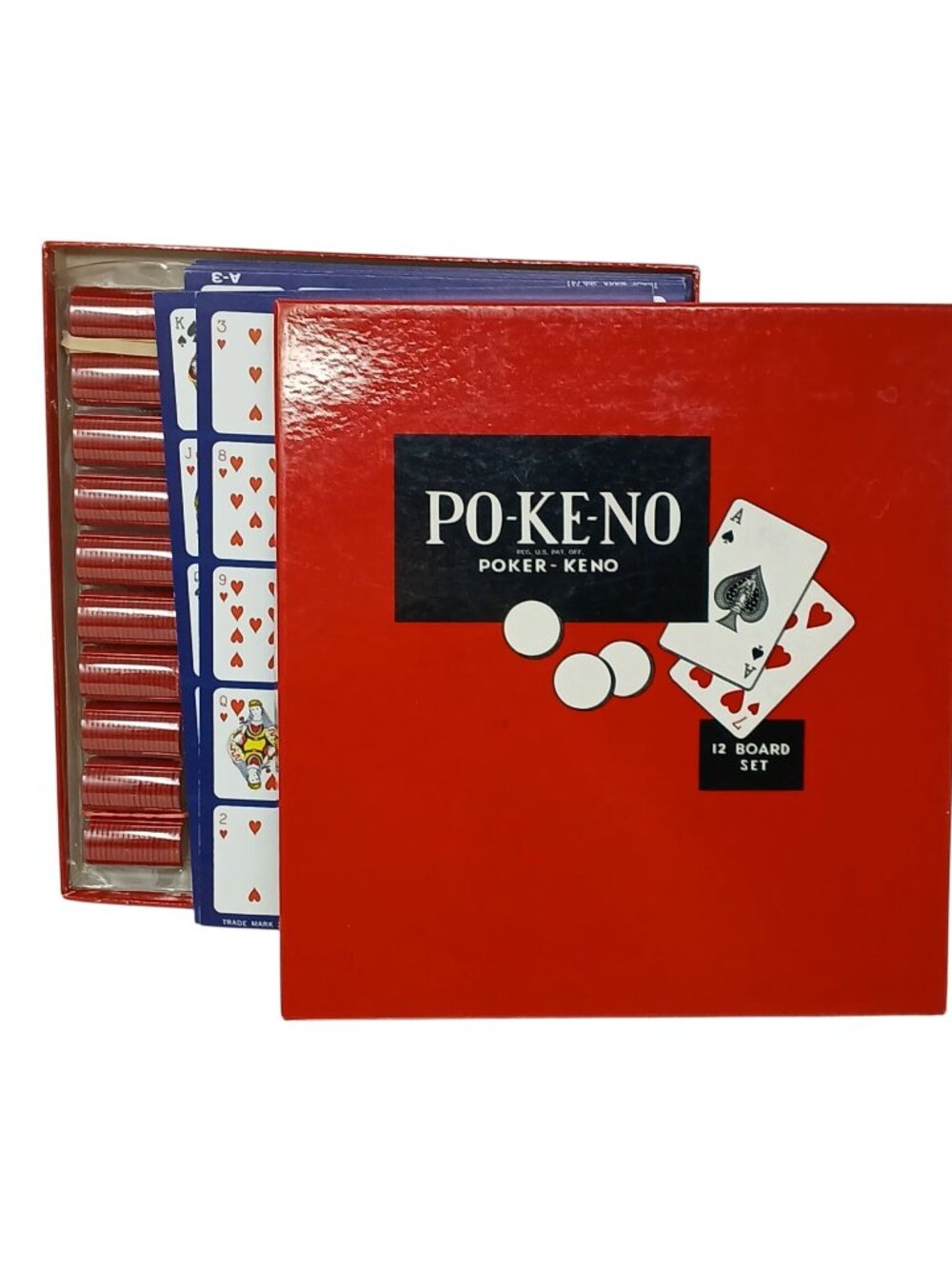 VTG Po-Ke-No Poker Keno 12 Board Set U.S. Playing Card Co. Classic Game #S-5